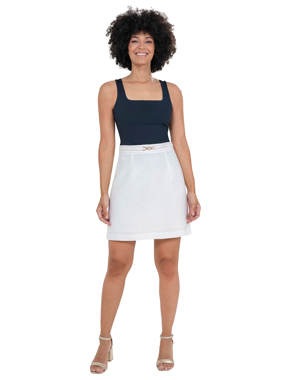 Falda mini a la cintura