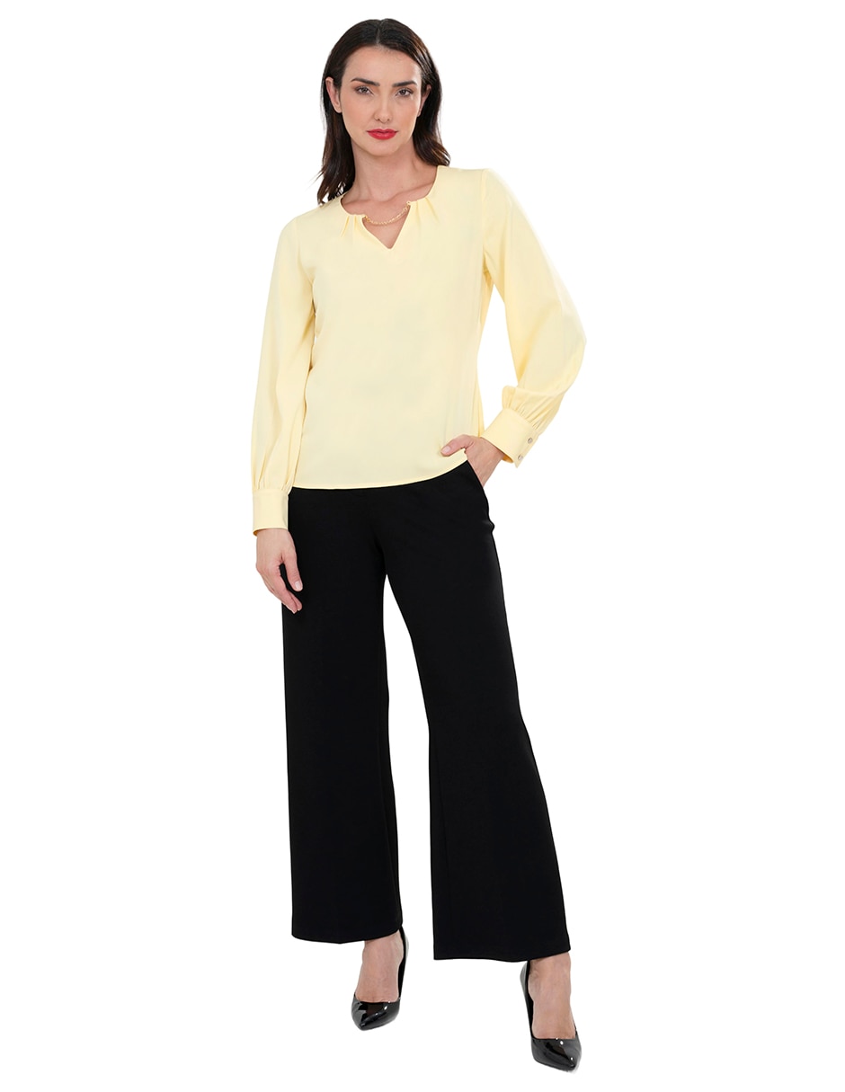 Blusa manga larga para mujer