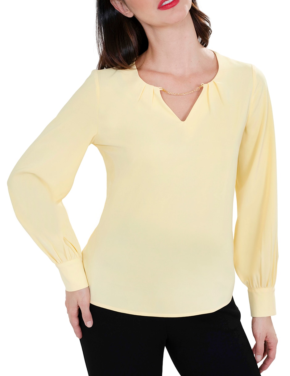 Blusa manga larga para mujer