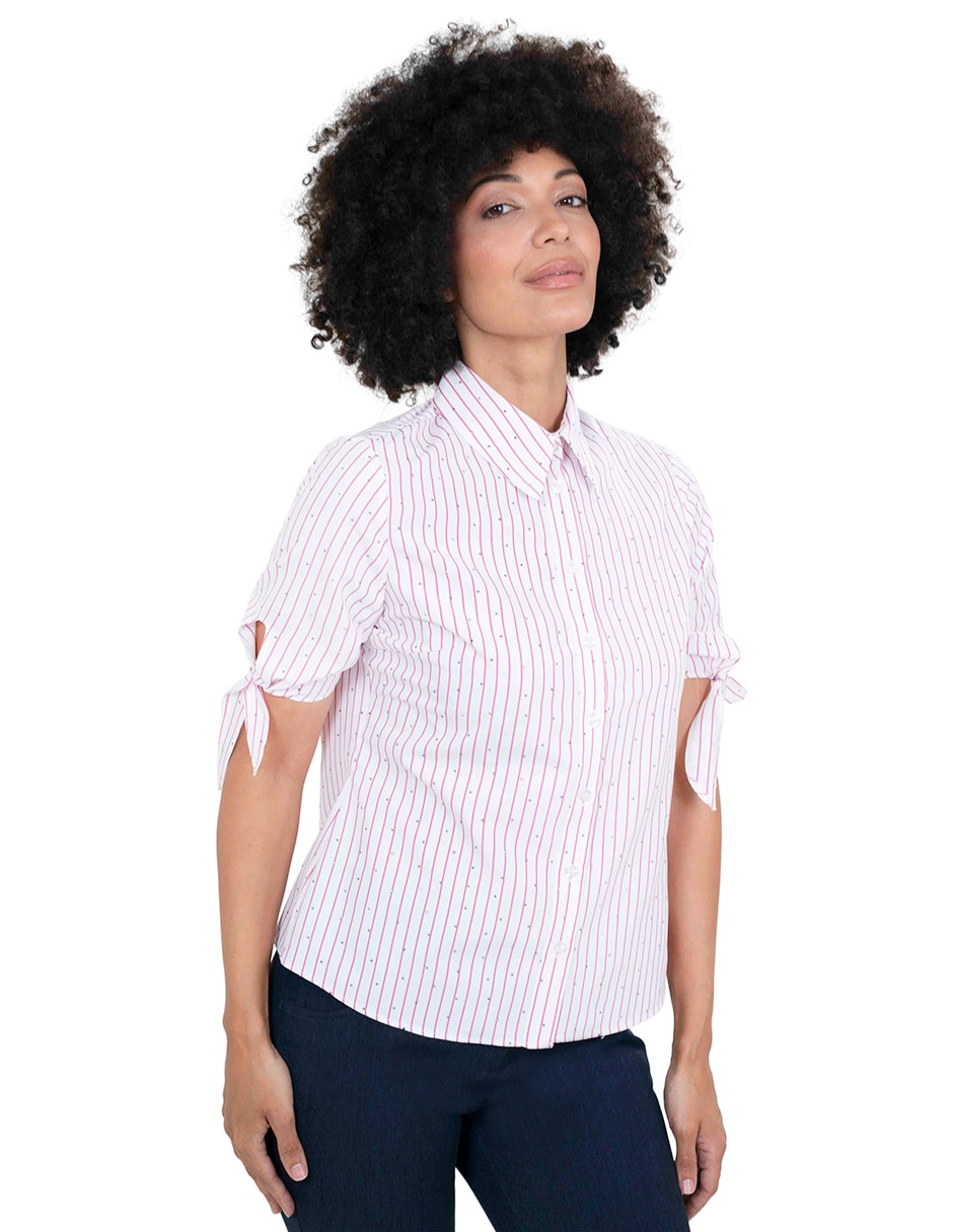 Blusa camisera manga corta para mujer 1
