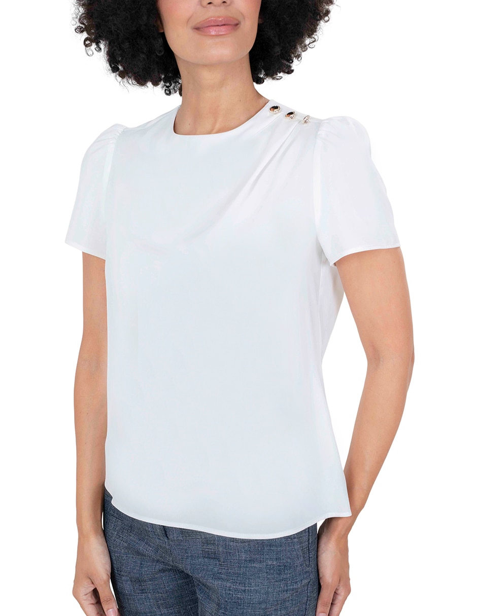 Blusa manga corta para mujer 7