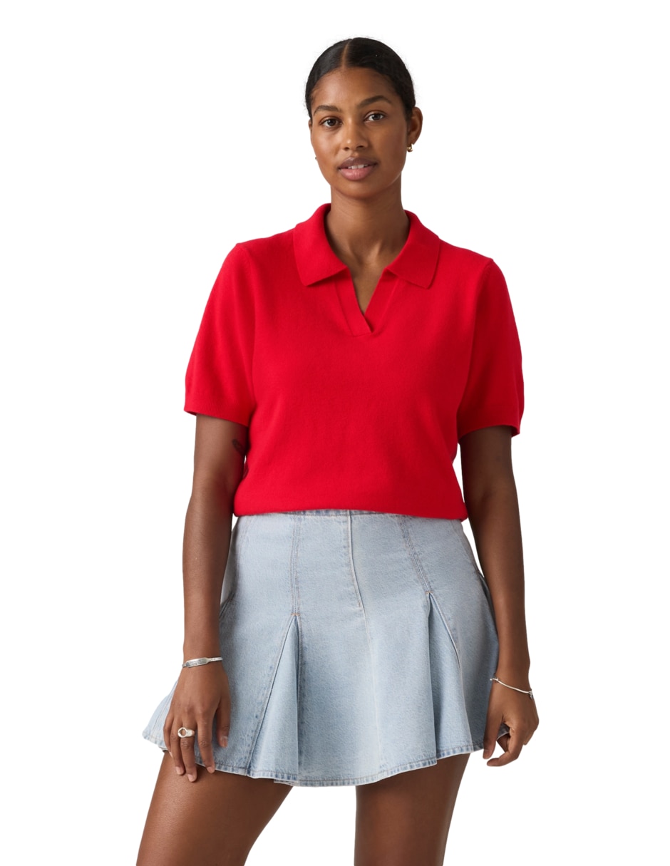 Suéter cuello polo para mujer Suéter cuello polo para mujer