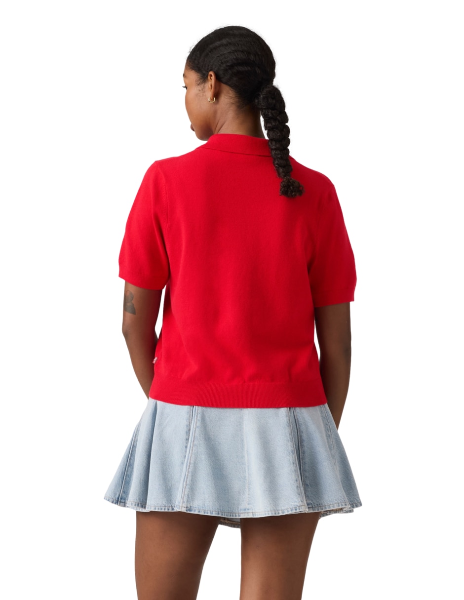 Suéter cuello polo para mujer 4
