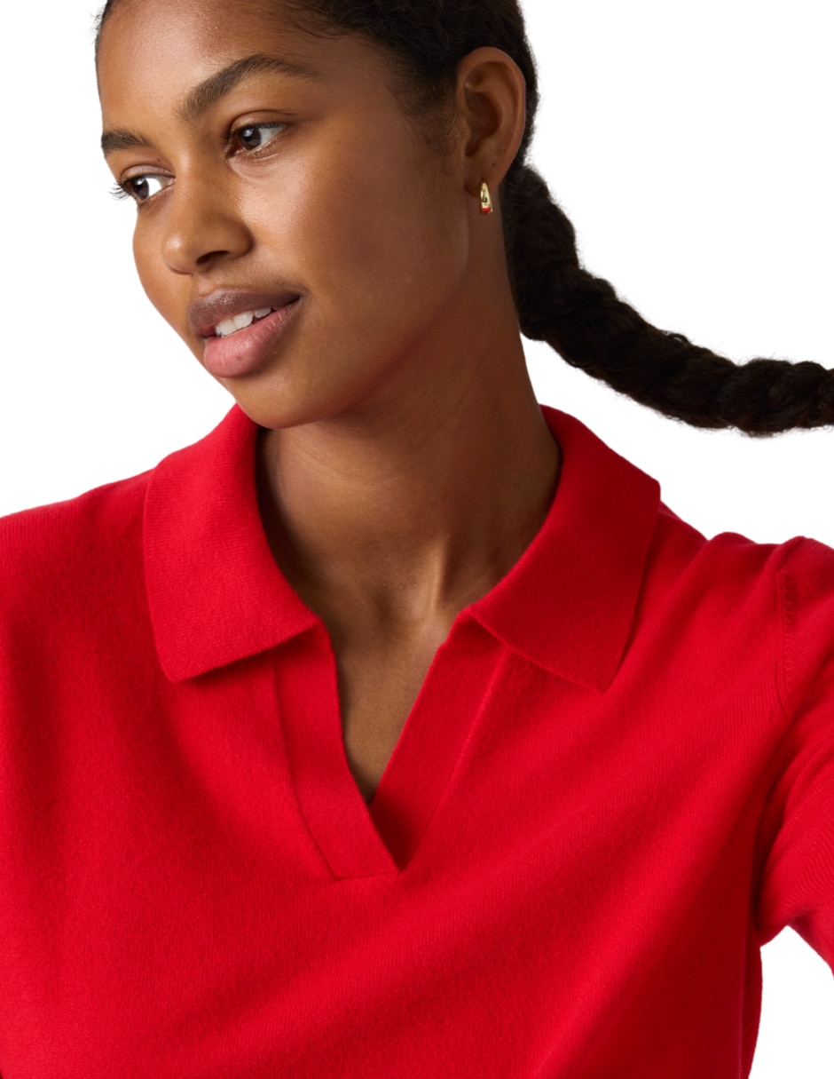 Suéter cuello polo para mujer 2