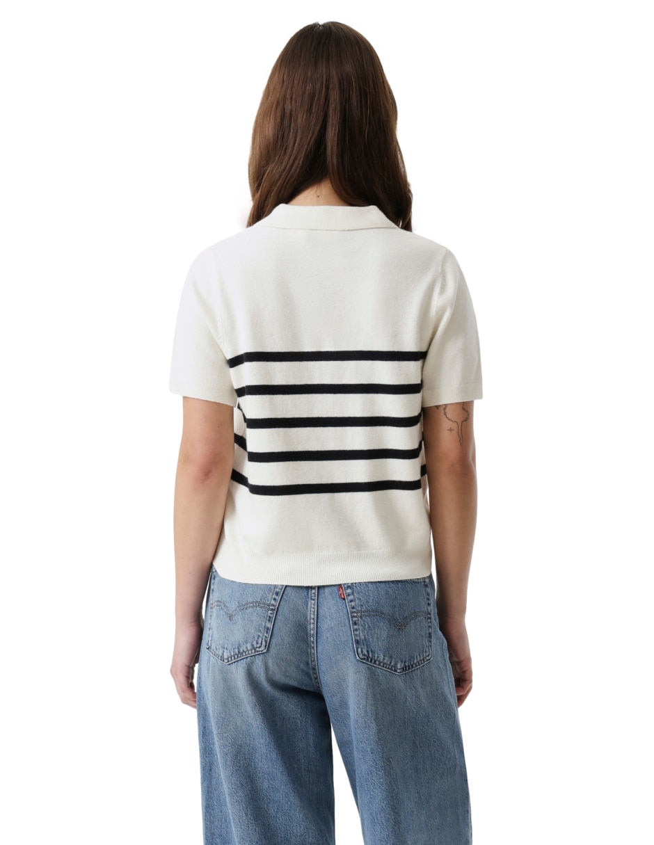 Suéter cuello polo para mujer 3