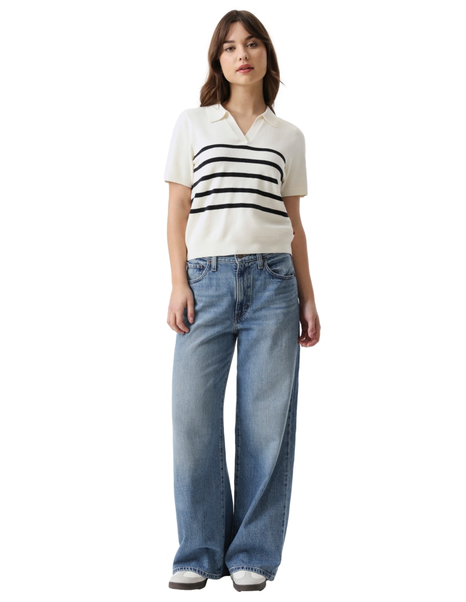 Suéter cuello polo para mujer 4
