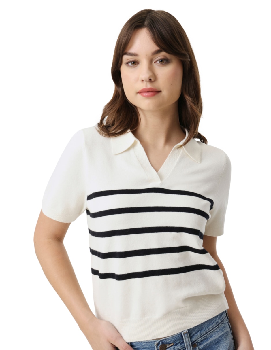 Suéter cuello polo para mujer 6
