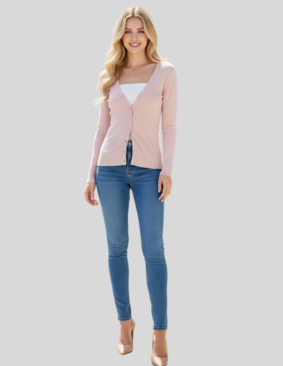 Suéter cuello v para mujer 6