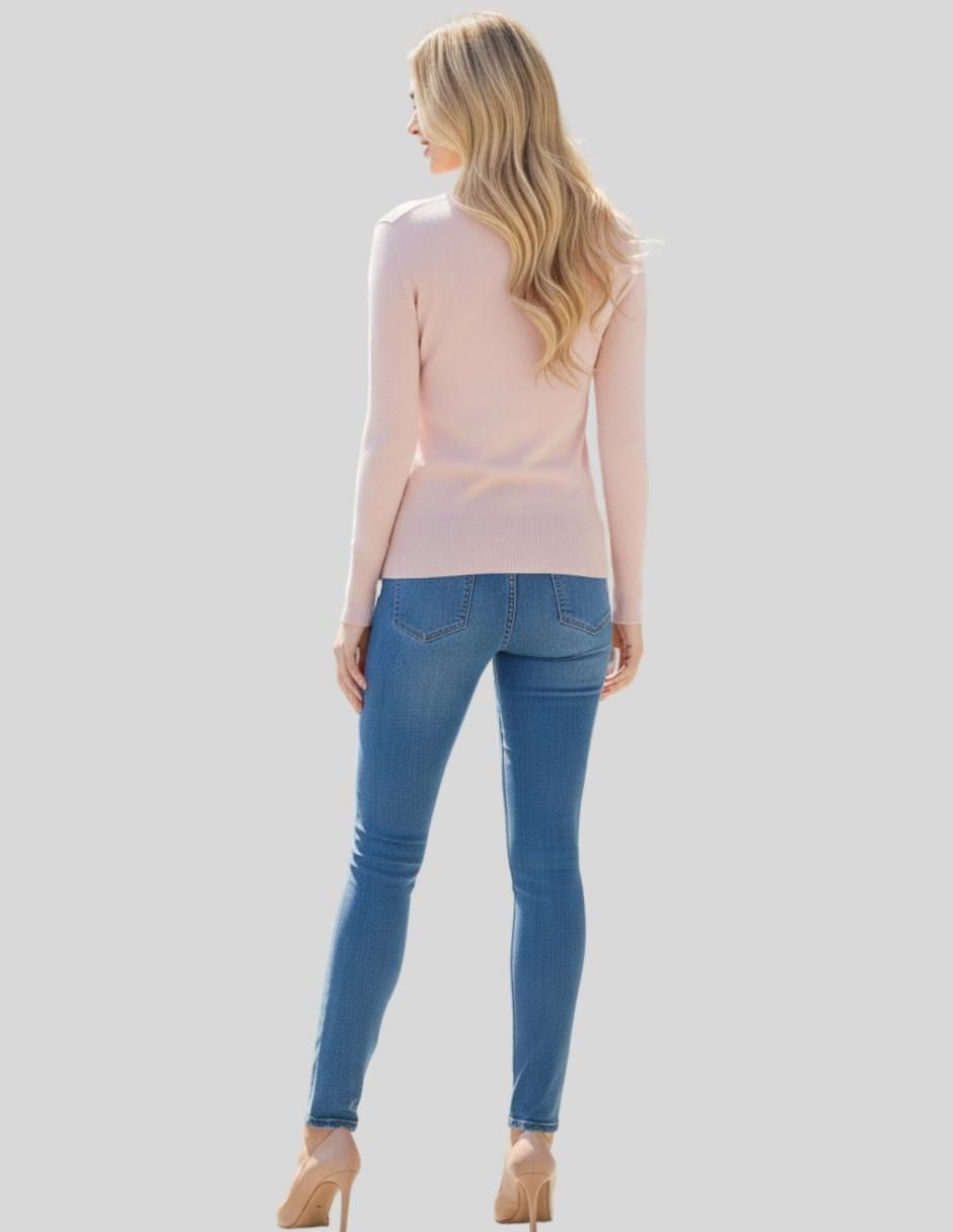 Suéter cuello v para mujer 2