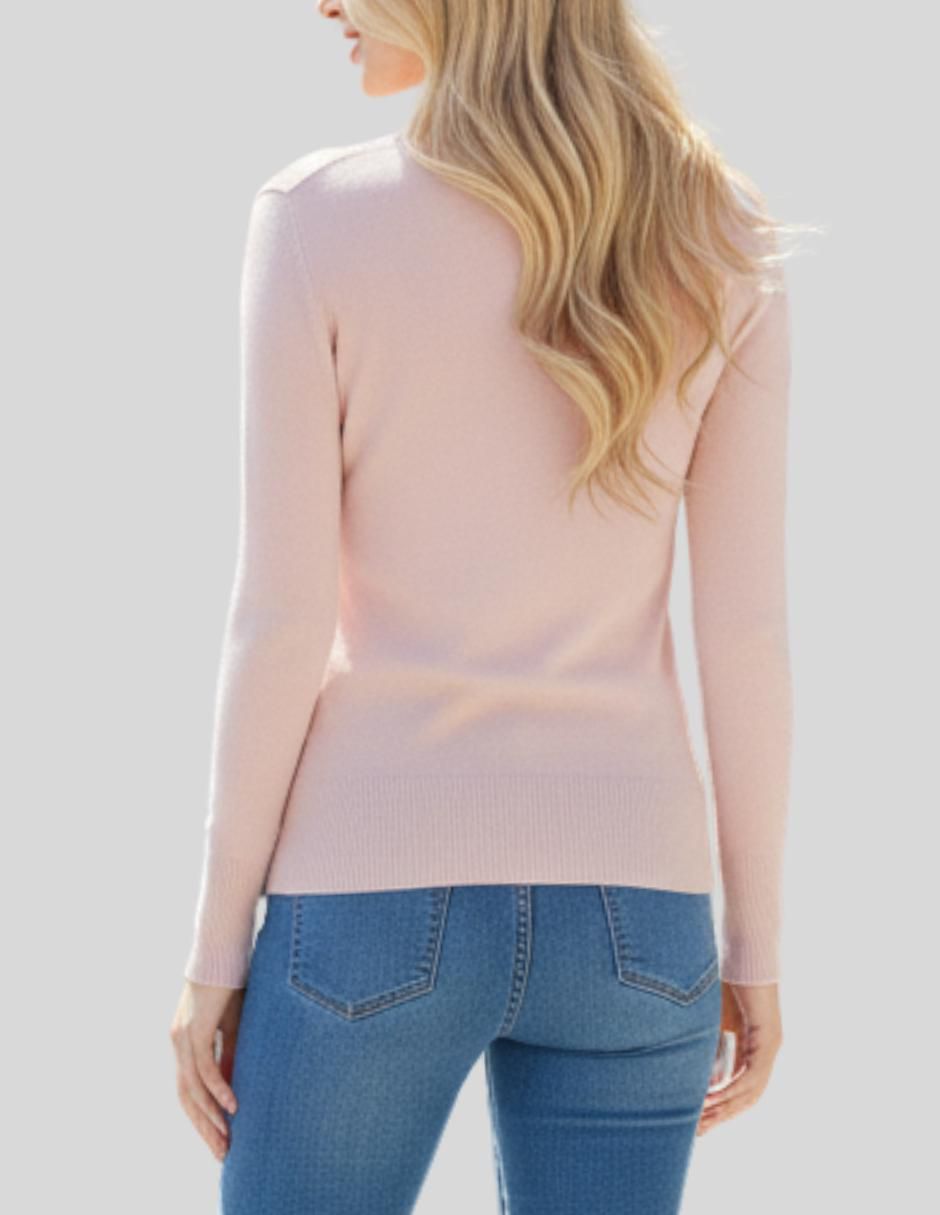Suéter cuello v para mujer 8