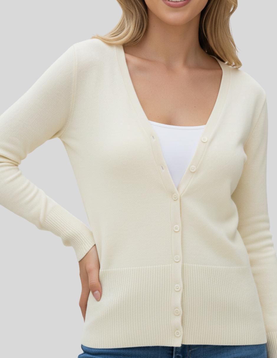 Suéter cuello v para mujer 10