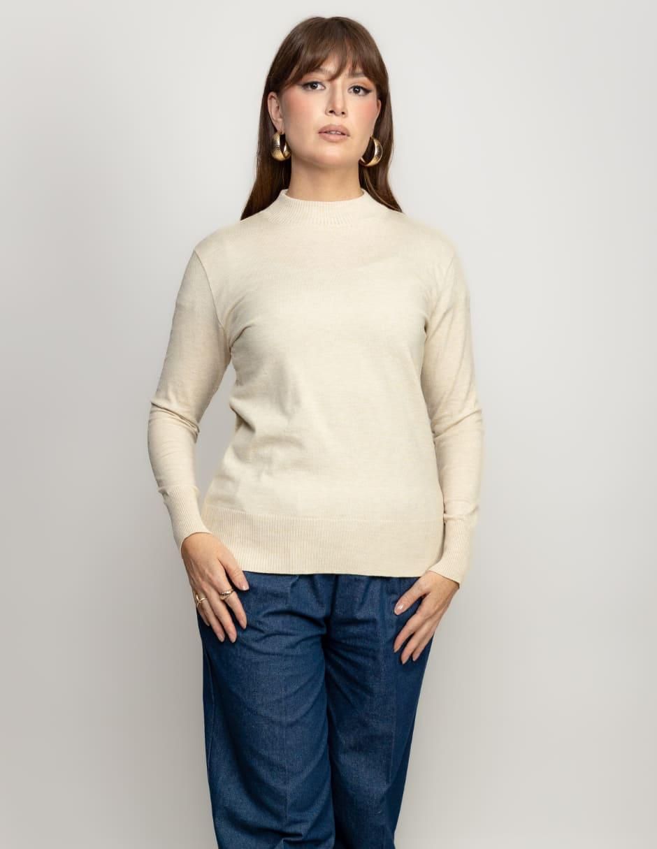 Suéter cuello alto para mujer