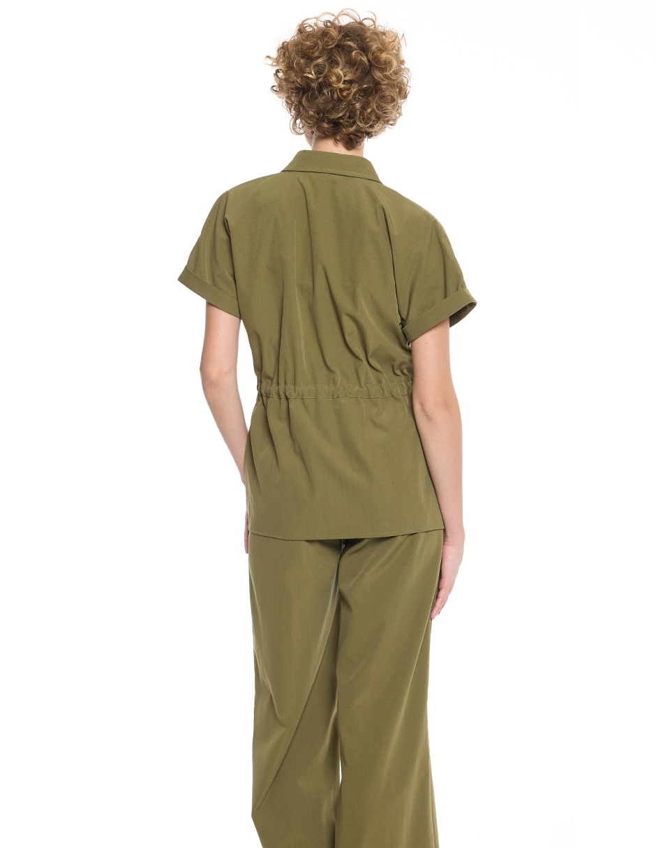 Blusa camisera mylah manga corta para mujer
