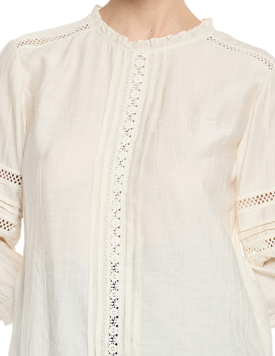 Blusa molly manga 3/4 para mujer