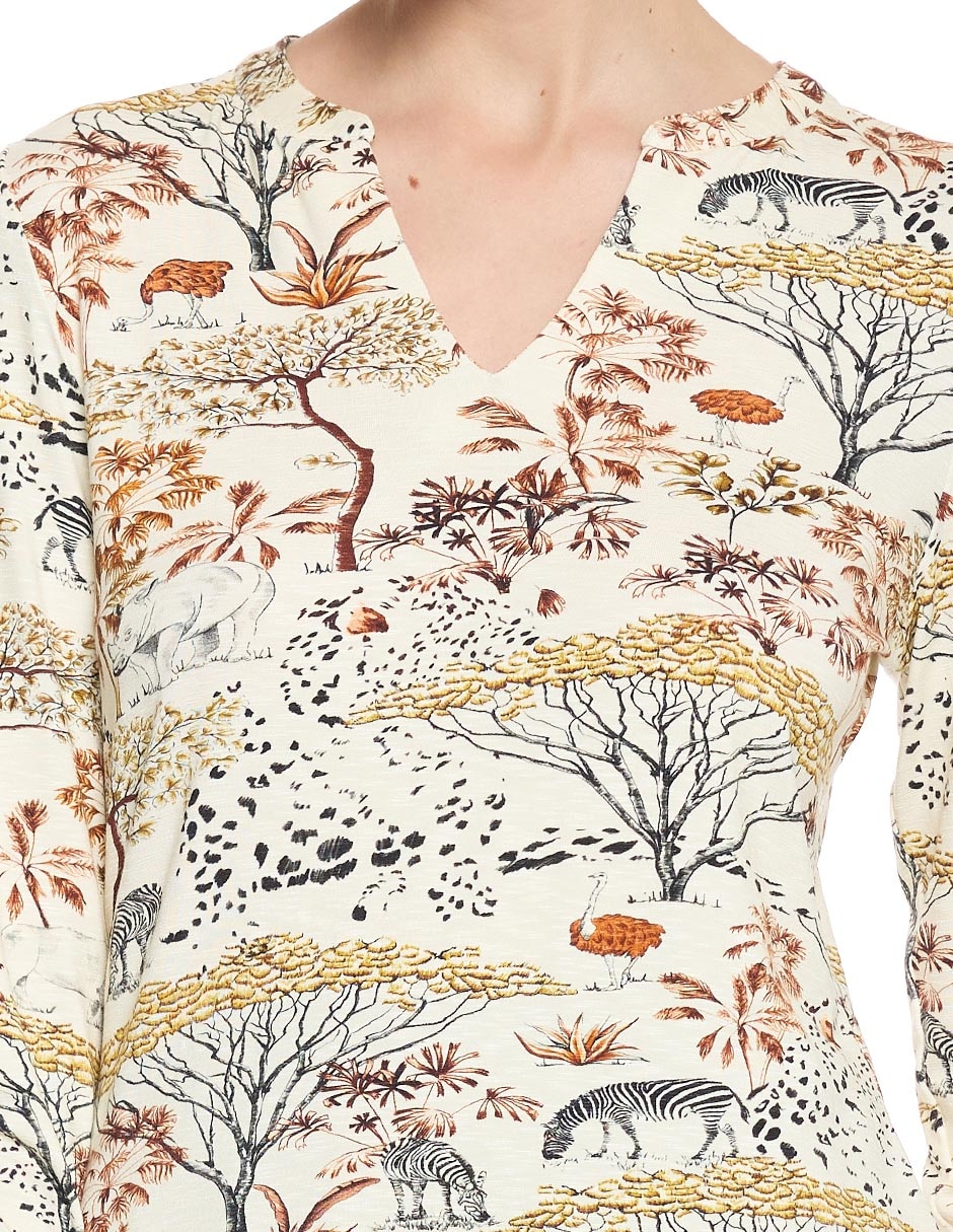 Blusa mylah manga 3/4 para mujer
