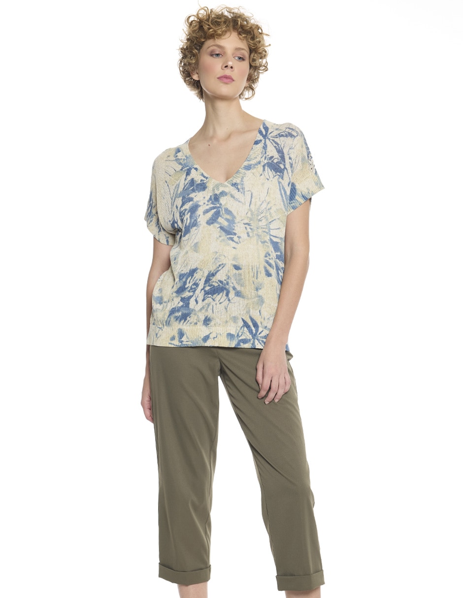 Blusa esenciales manga corta para mujer