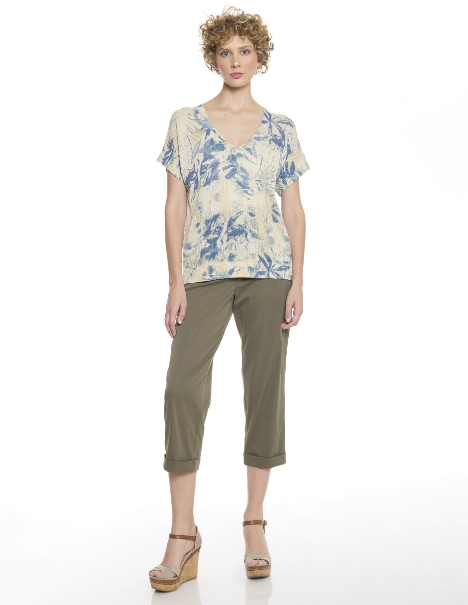 Blusa esenciales manga corta para mujer 5