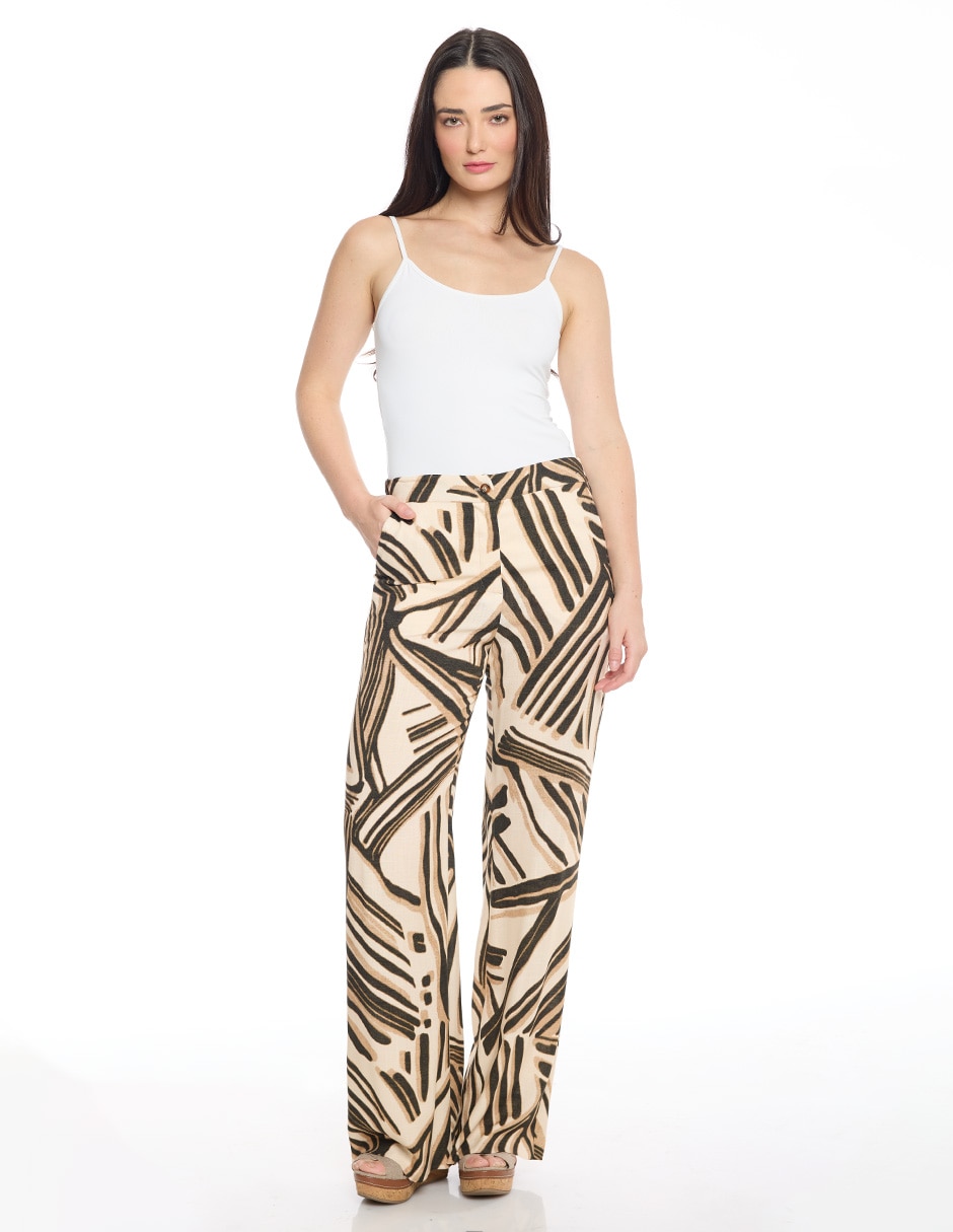 Pantalón de vestir amplio para mujer 5