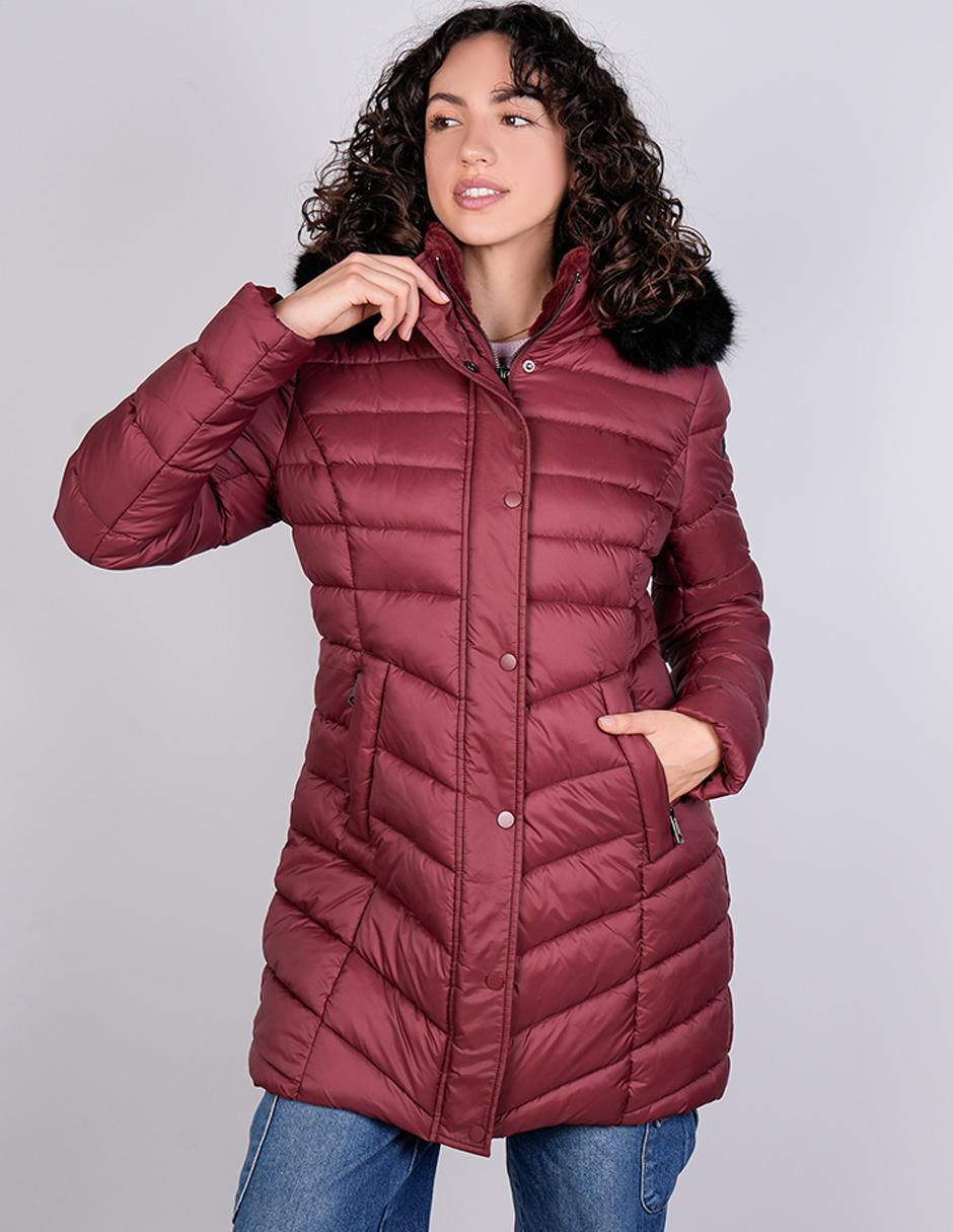 Chamarra capitonada corte slim fit para mujer 1