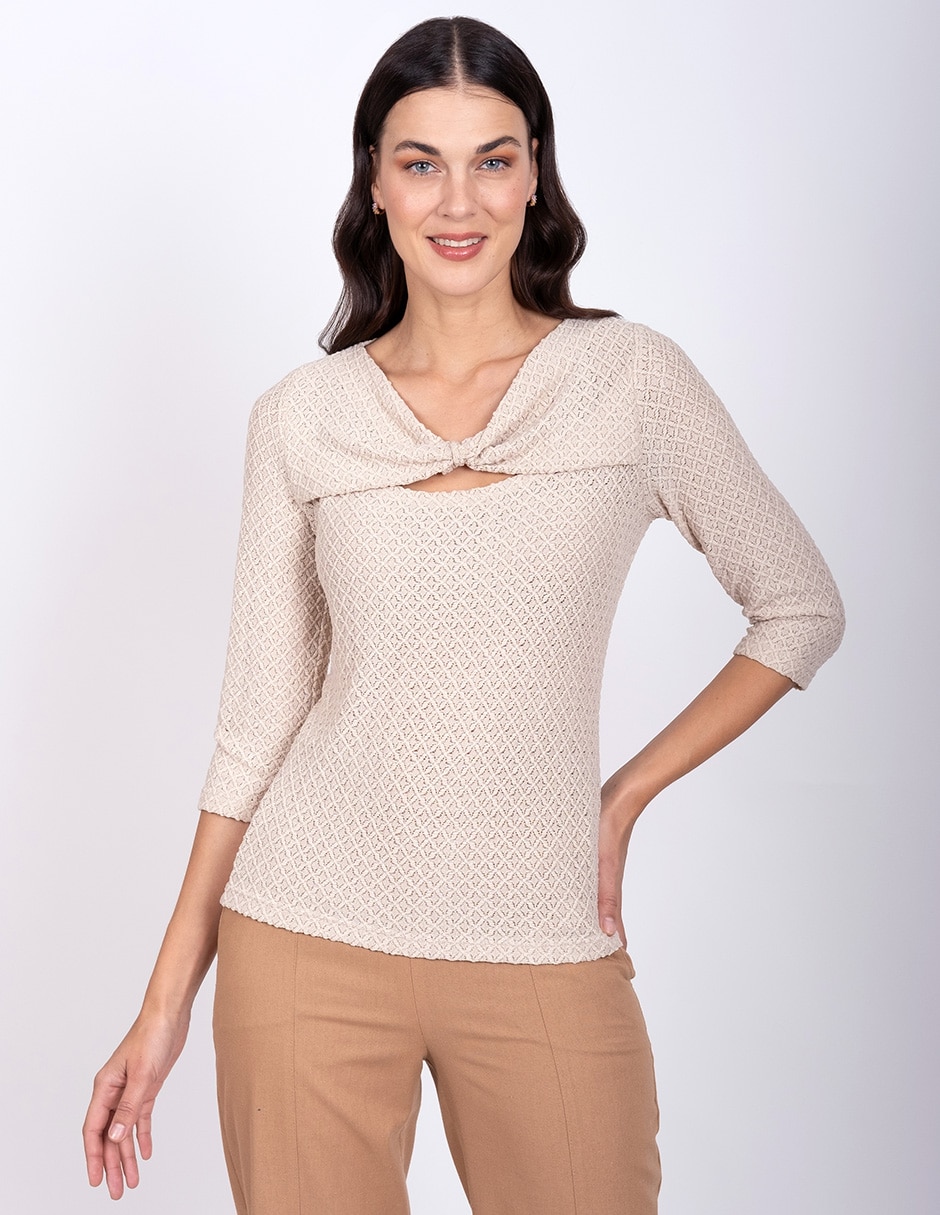 Blusa manga 3/4 para mujer Blusa manga 3/4 para mujer