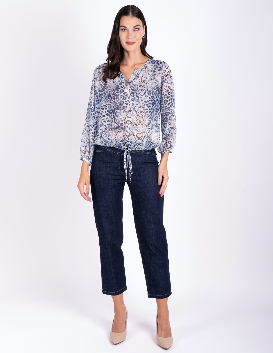 Blusa manga larga para mujer