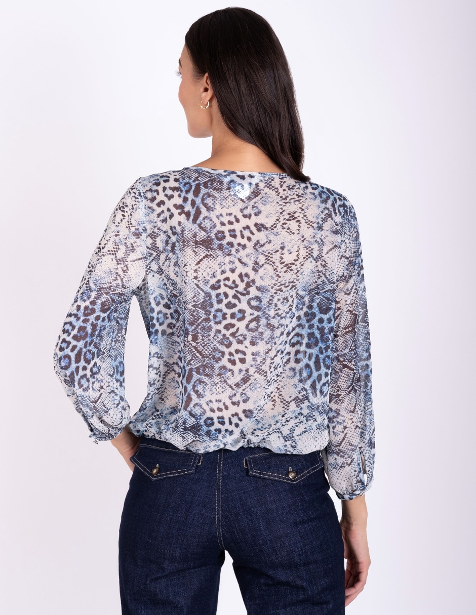 Blusa manga larga para mujer