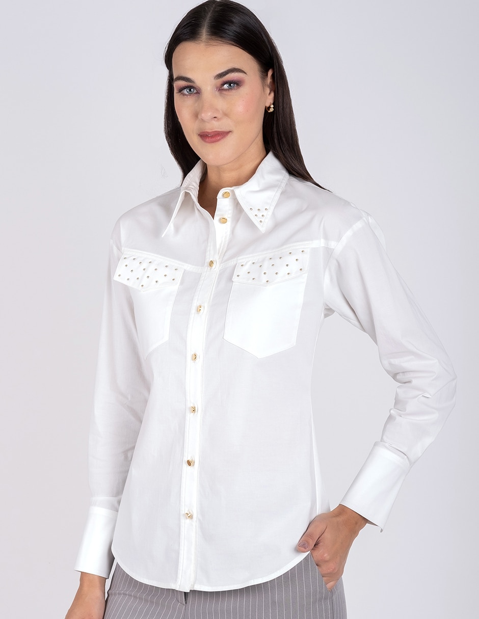 Blusa delirium manga larga para mujer