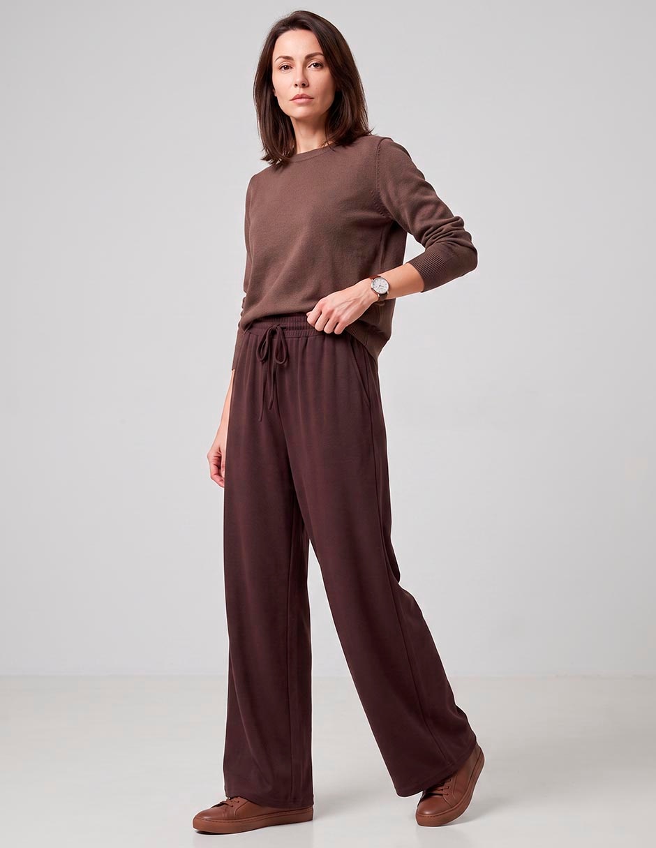 Pants straight con jareta para mujer 3