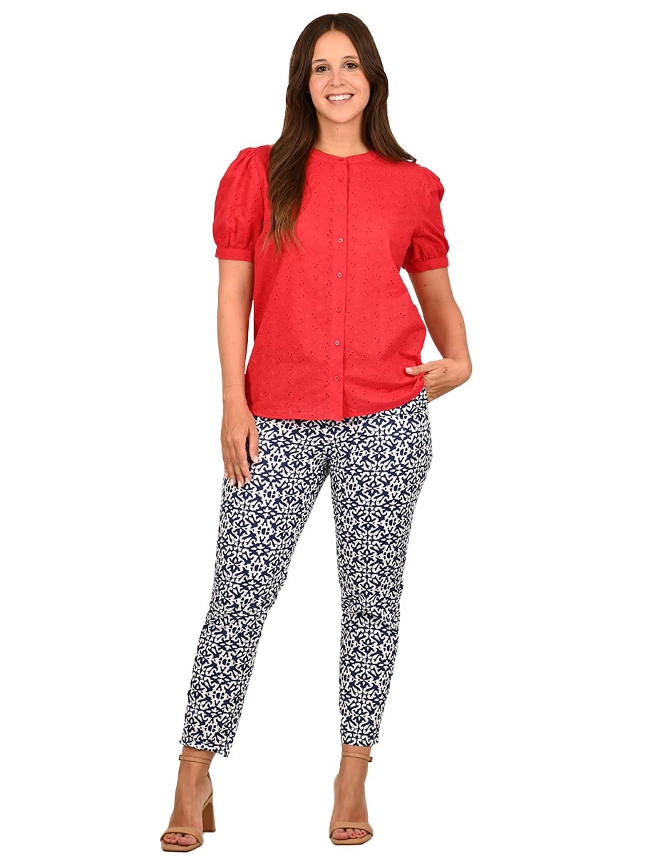 Blusa manga corta para mujer