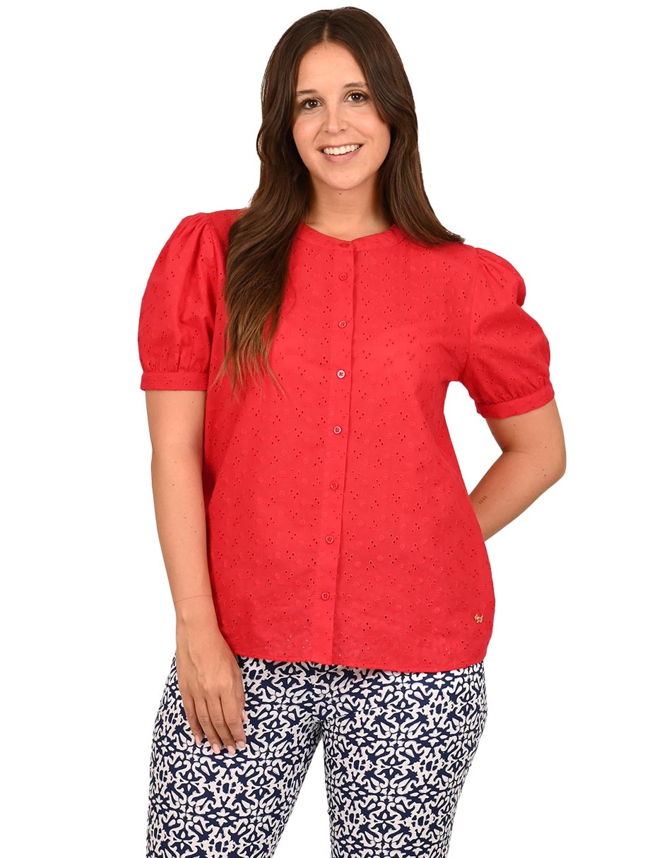 Blusa manga corta para mujer