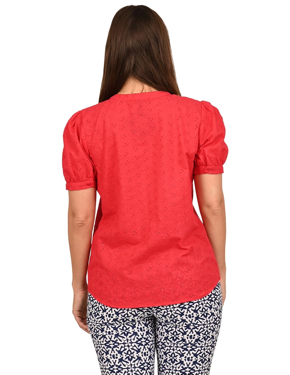 Blusa manga corta para mujer