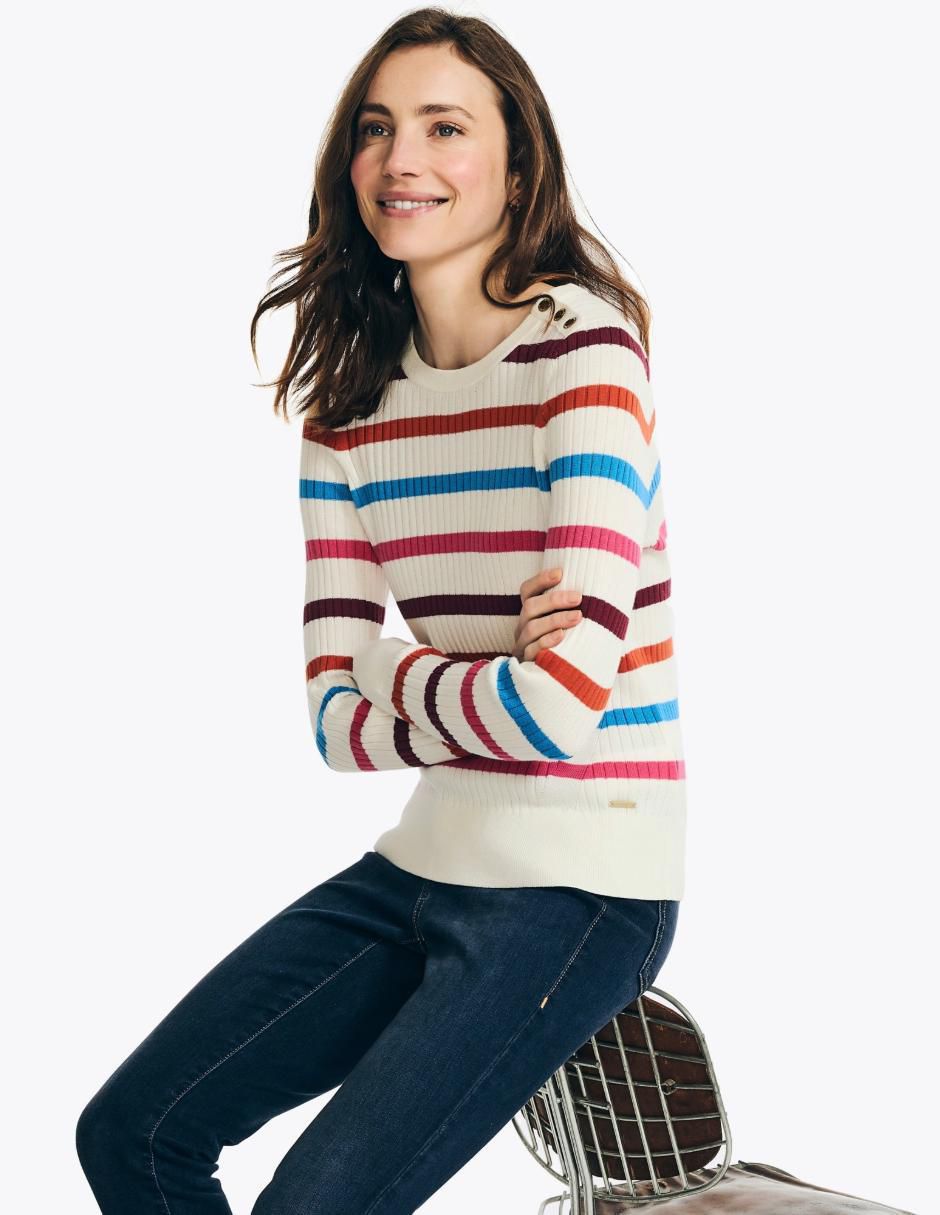 Suéter cuello redondo para mujer