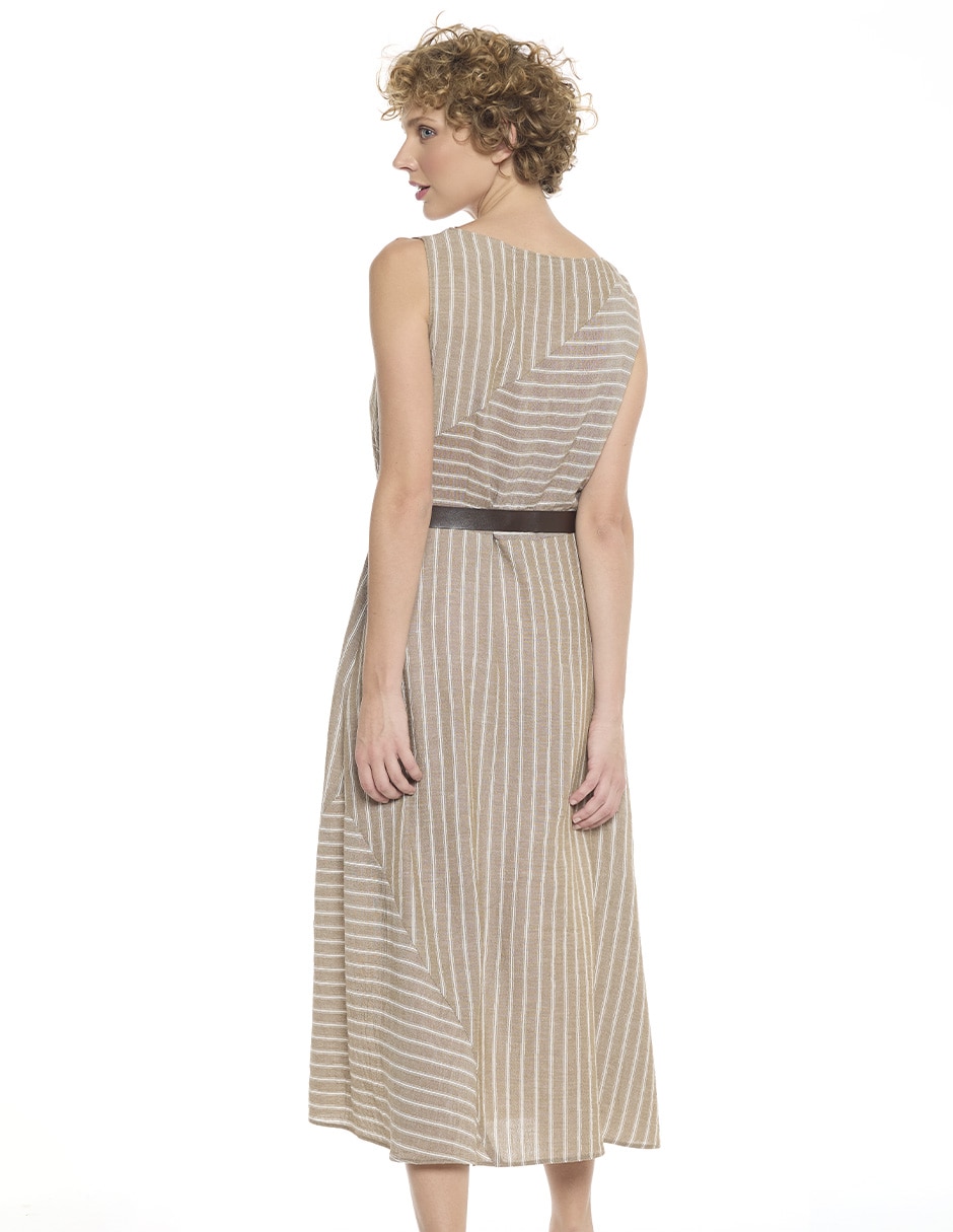 Vestido midi formal tize para mujer