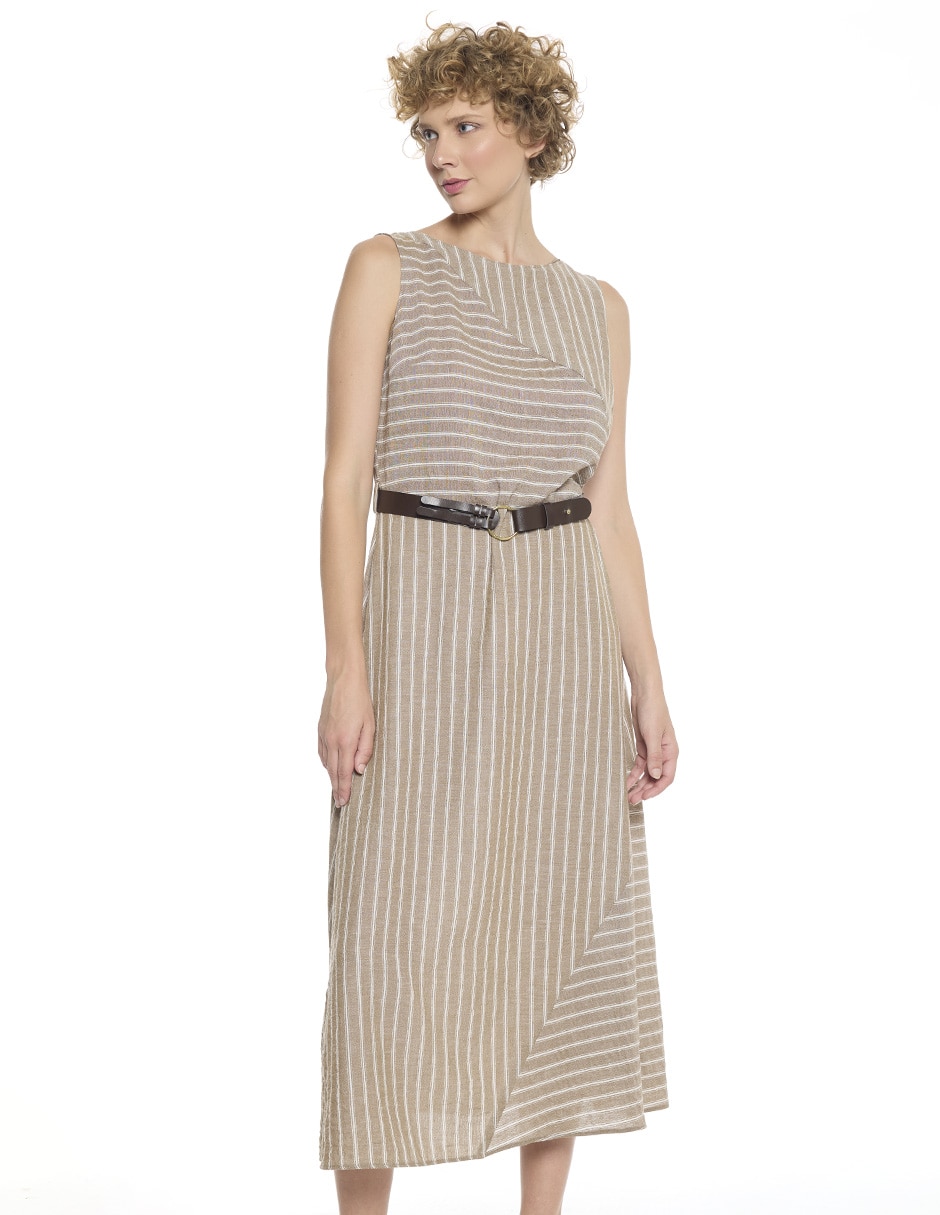 Vestido midi formal tize para mujer