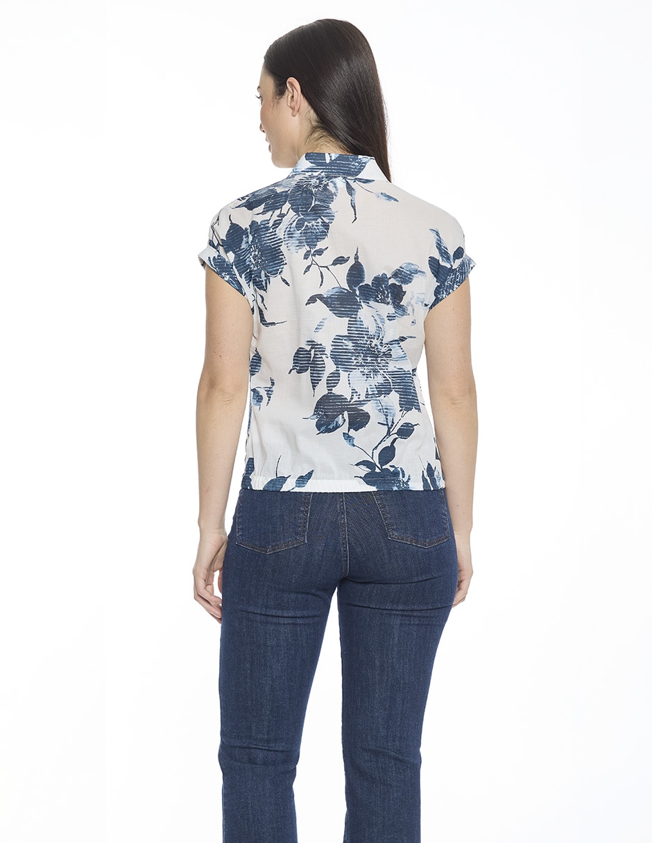 Blusa hazel manga corta para mujer