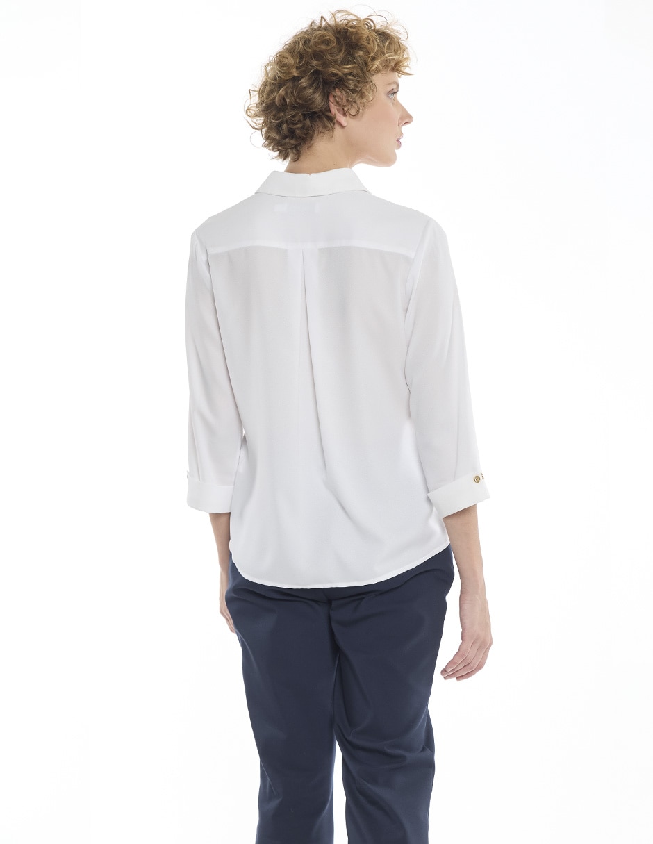 Blusa camisera agathe manga 3/4 para mujer