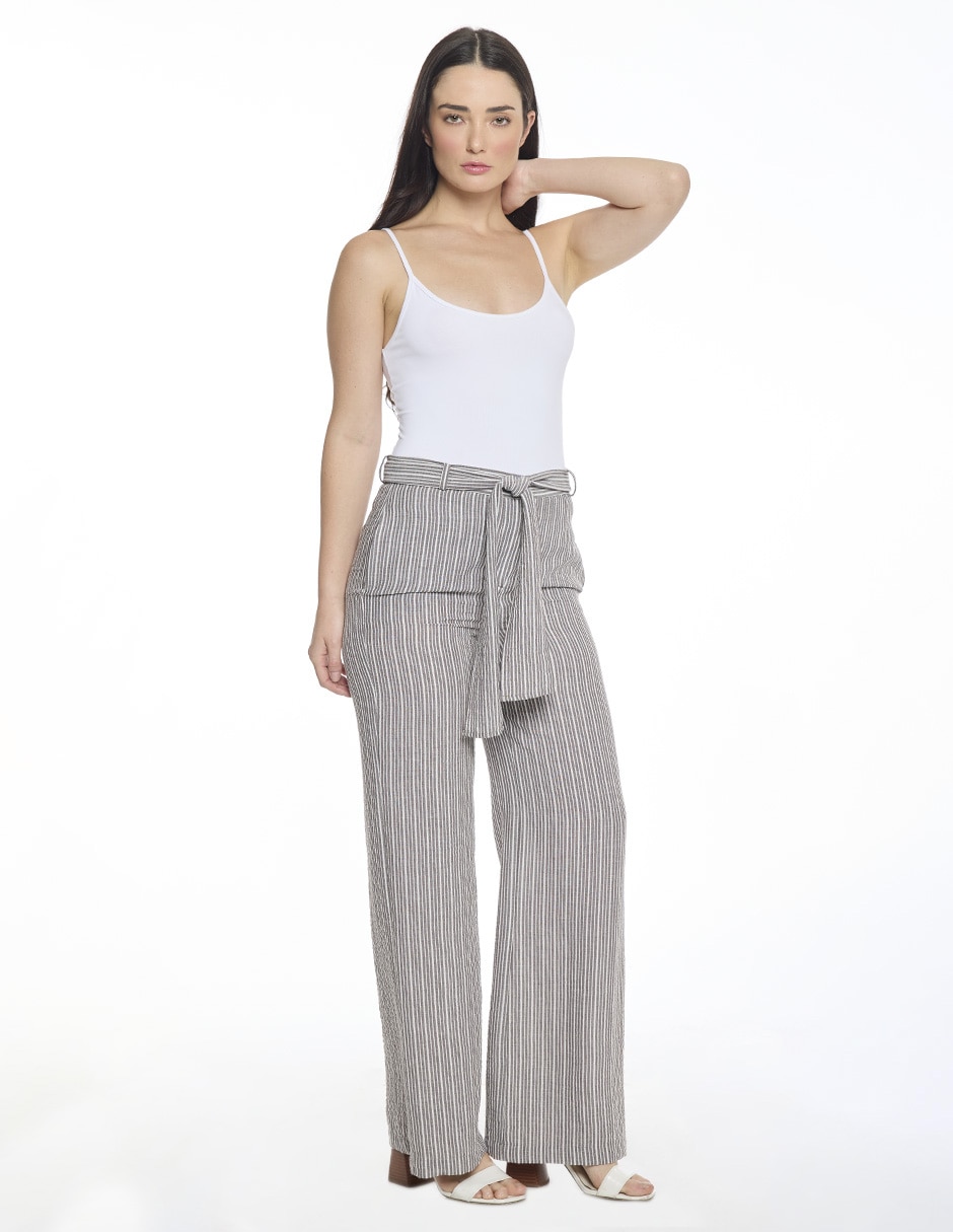 Pantalón de vestir amplio para mujer 4