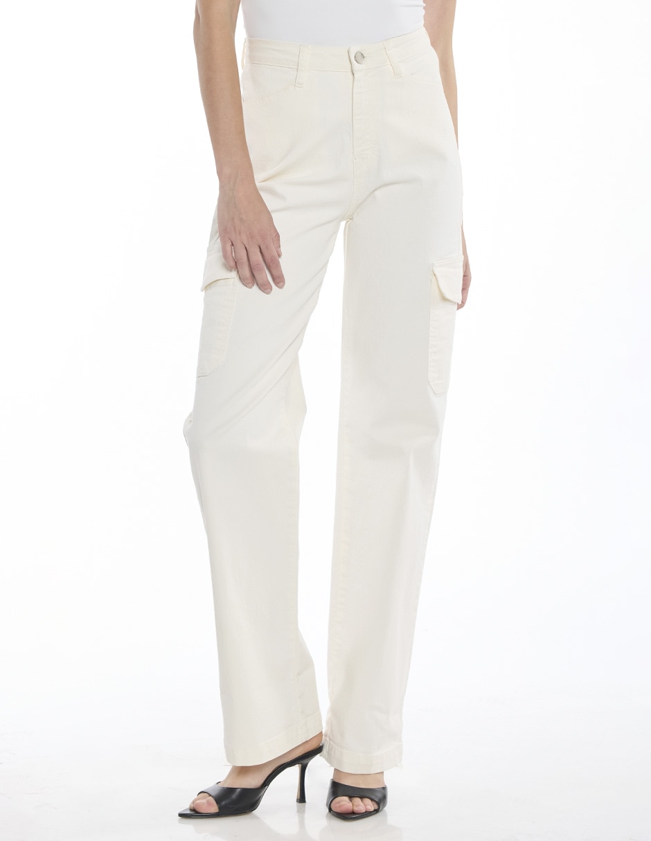 Jeans cargo straight para mujer Jeans cargo straight para mujer