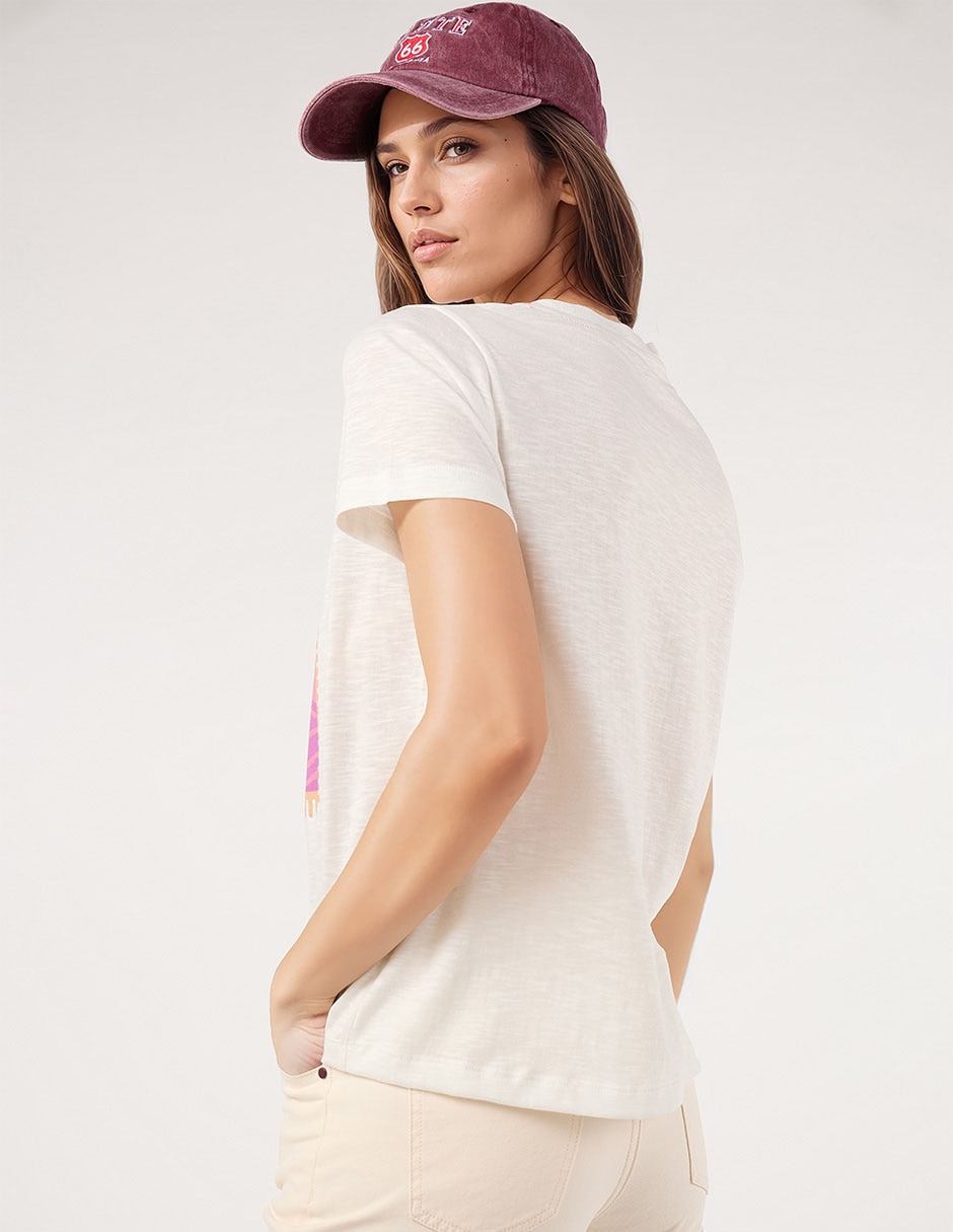 Playera manga corta cuello redondo mujer 4