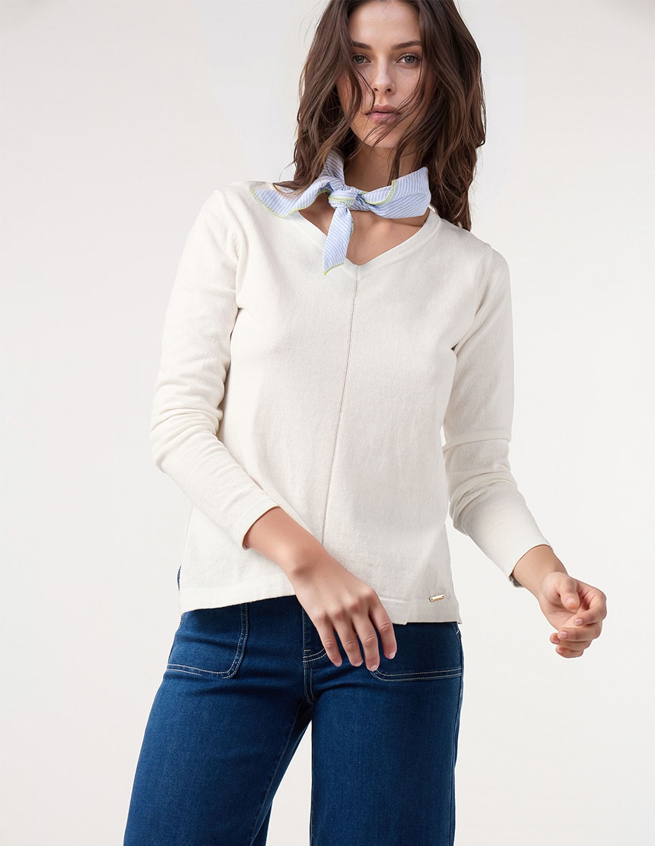 Suéter cuello V para mujer Suéter cuello V para mujer