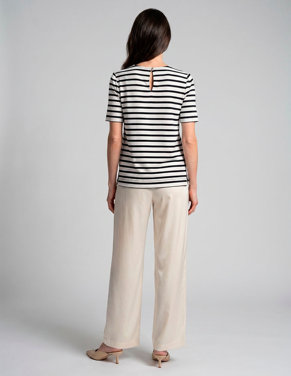 Playera manga corta Liz Claiborne cuello redondo para mujer