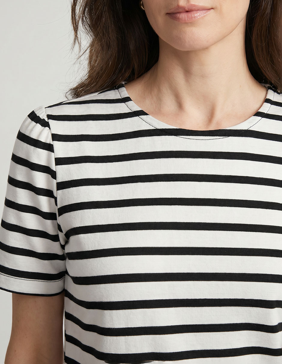 Playera manga corta Liz Claiborne cuello redondo para mujer