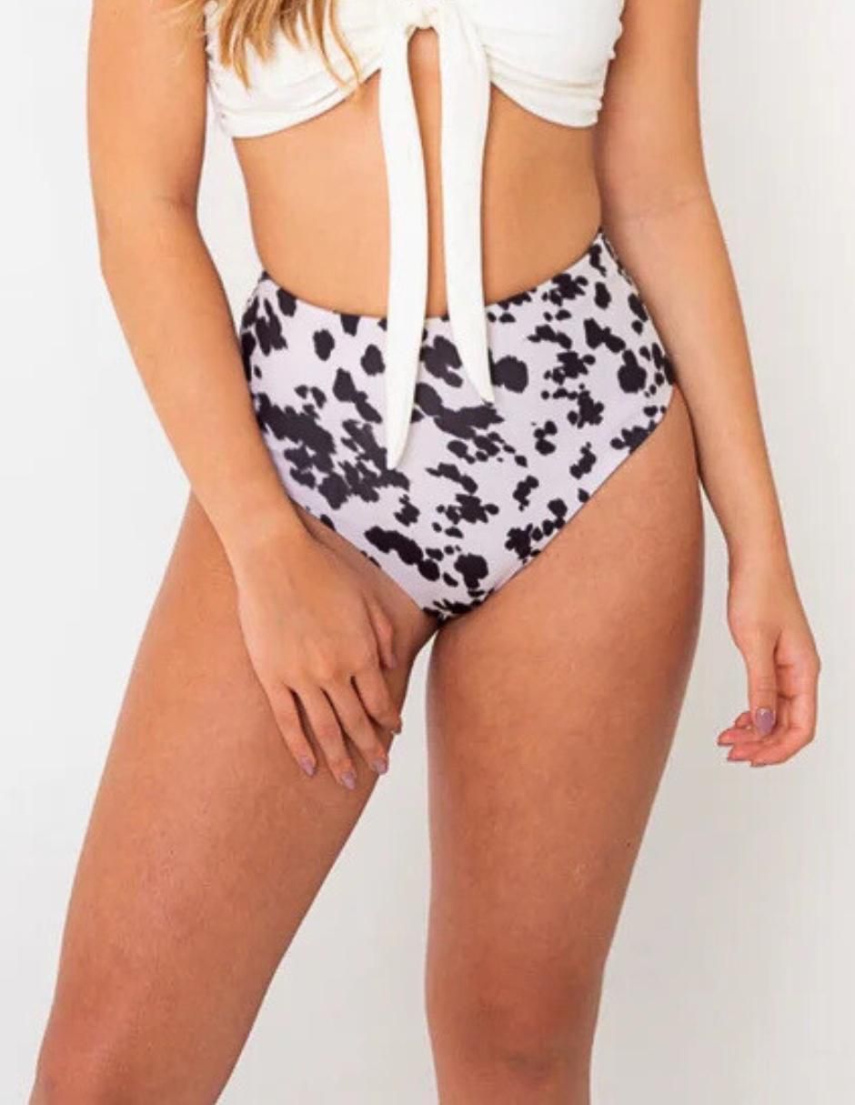 Cheeky bikini estampado animal print cintura alta para mujer 4