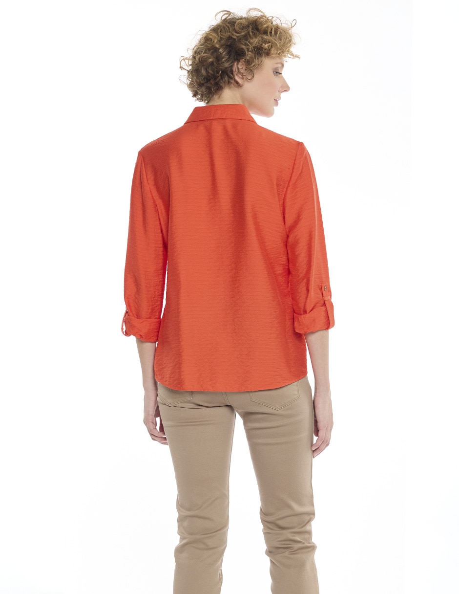 Blusa camisera manga larga para mujer 8