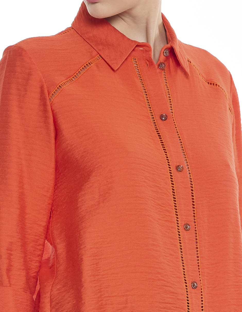 Blusa camisera manga larga para mujer 9
