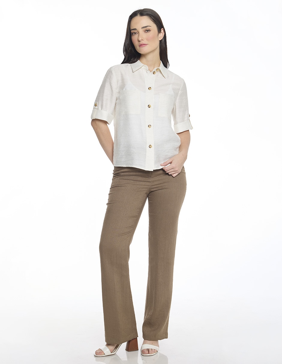 Blusa manga al codo para mujer 6