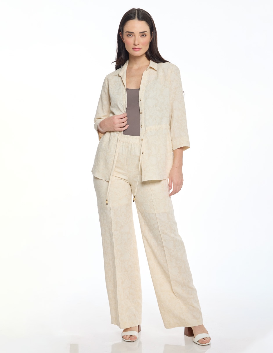 Blusa camisera manga 3/4 para mujer 6