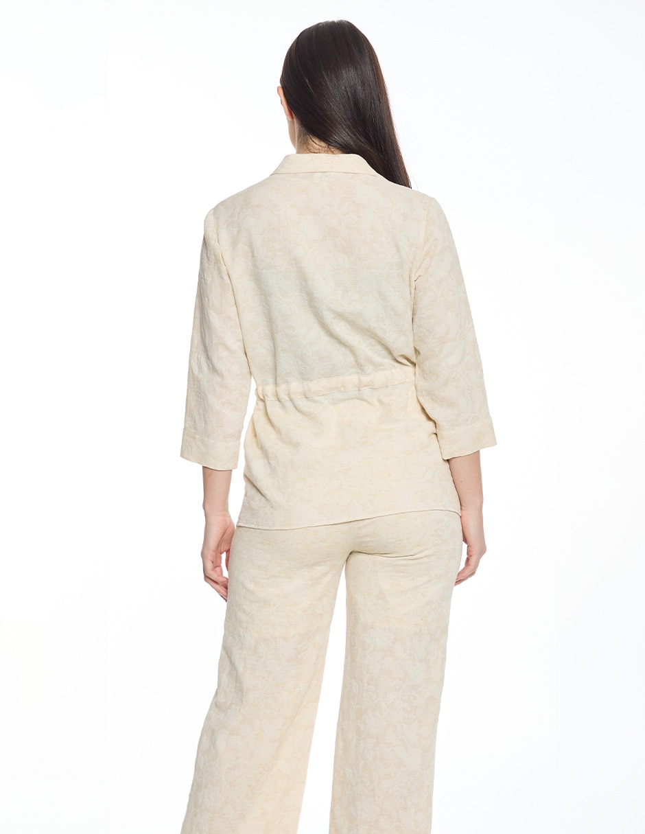 Blusa camisera manga 3/4 para mujer 8