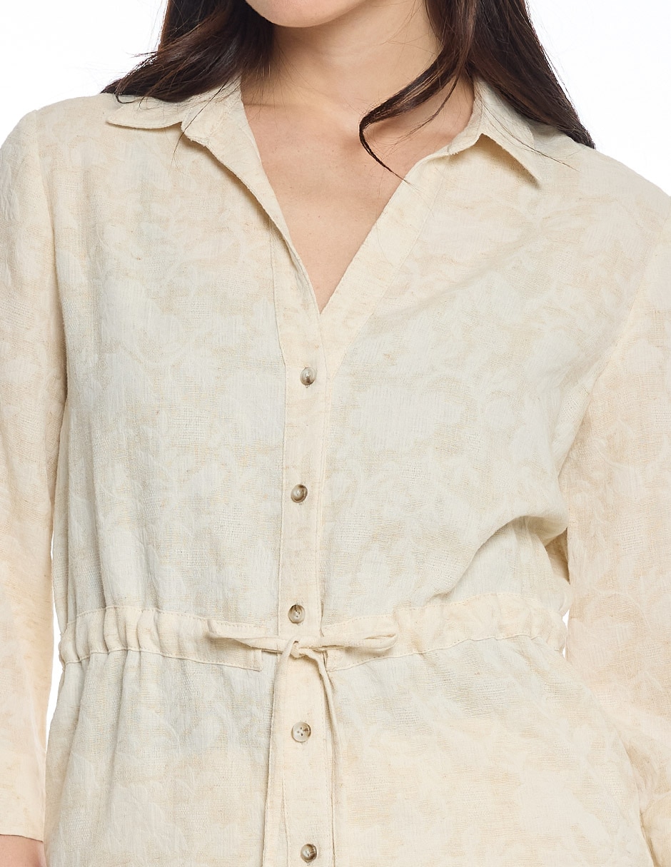 Blusa camisera manga 3/4 para mujer 9