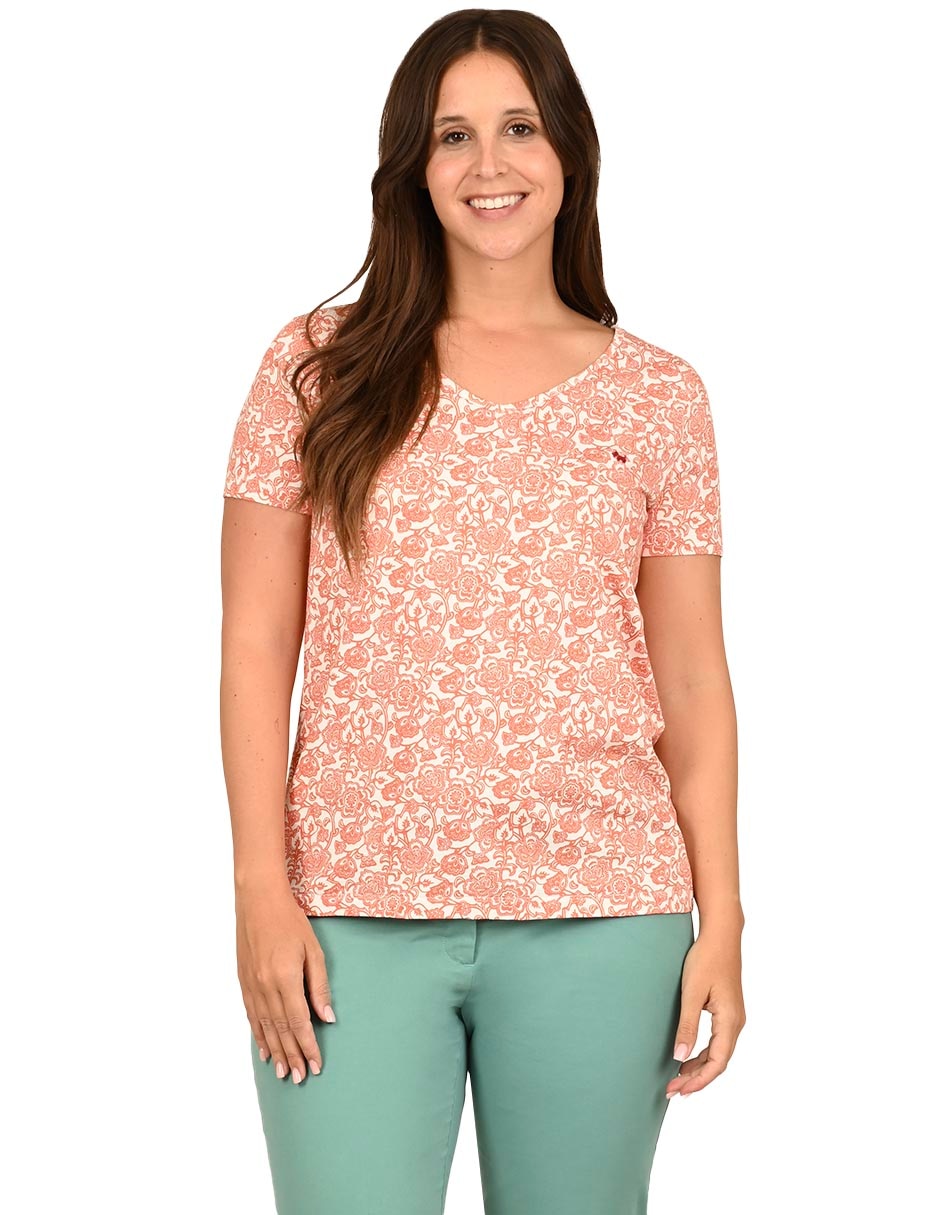 Playera manga corta cuello redondo para mujer Playera manga corta cuello redondo para mujer